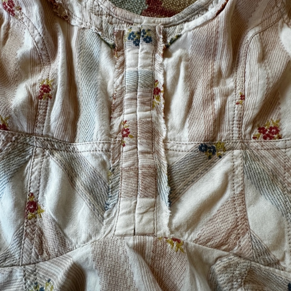 Pilcro from Anthropologie Floral Embroidered corset peplum Women's Top- medium - Picture 3 of 8